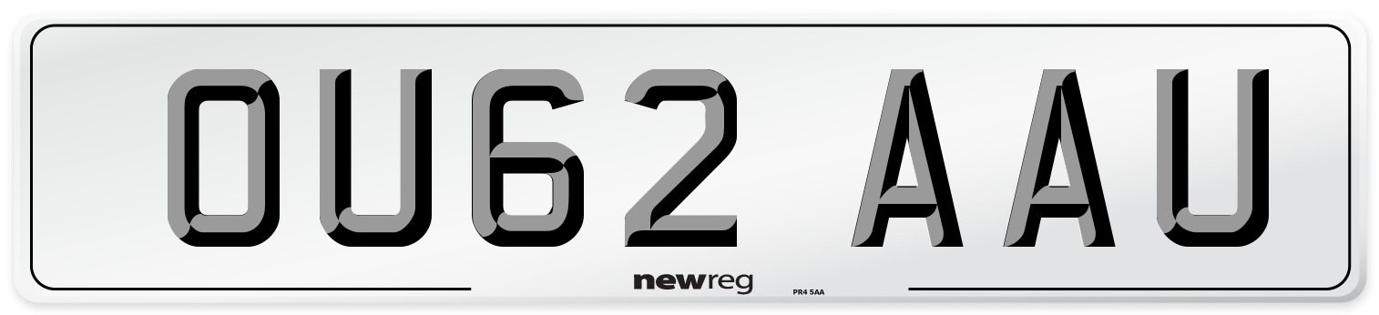 OU62 AAU Number Plate from New Reg